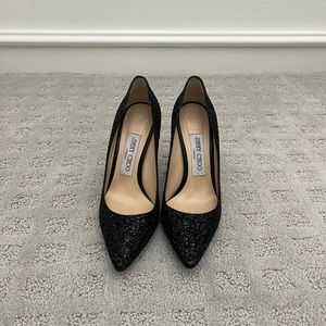 Jimmy Choo Romy 100 Glitter Pumps